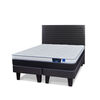 Cama Europea Flex 2 Plazas Nexus Base Dividida + Respaldo Modern Grafito