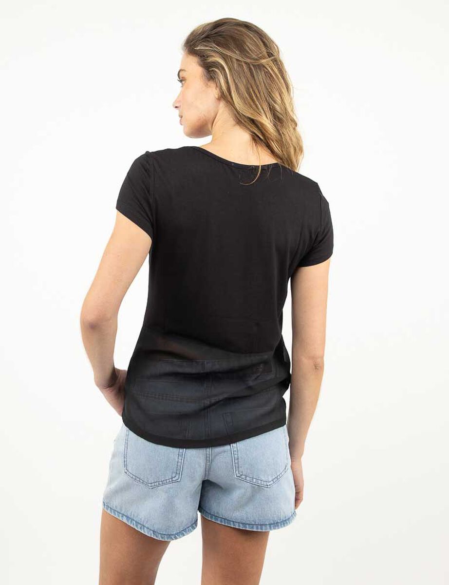 Polera Con Estampado Manga Corta Mujer Zibel