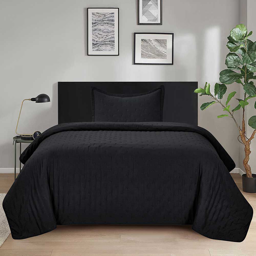 Quilt Illusions 1,5 Plazas Roma Negro