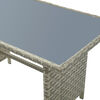 Juego de Terraza Vekkahome Hades Sofá Seccional 6 Cuerpos + Dos Pouf Beige