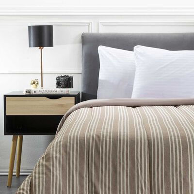 Imagen 1 del producto Plumón Soft Touch Estampado Zibel 1,5 Plazas Chocolate