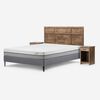 Cama Europea Rosen 2 Plazas Pratta + Respaldo + 2 Veladores Robin