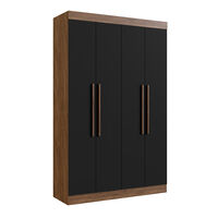 Clóset Exit Orlando 4 Puertas 2 Cajones Castaño y Negro
