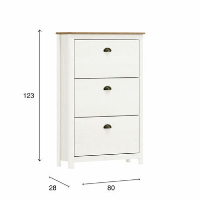 Zapatero Roca Posadas 3 Puertas Blanco