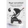 Coche de Paseo Modo Apego y Panorámico Lubabycas Negro