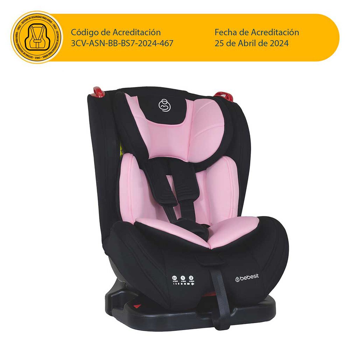 Silla de Auto Bebe Convertible Ara Next Rosa Bebesit