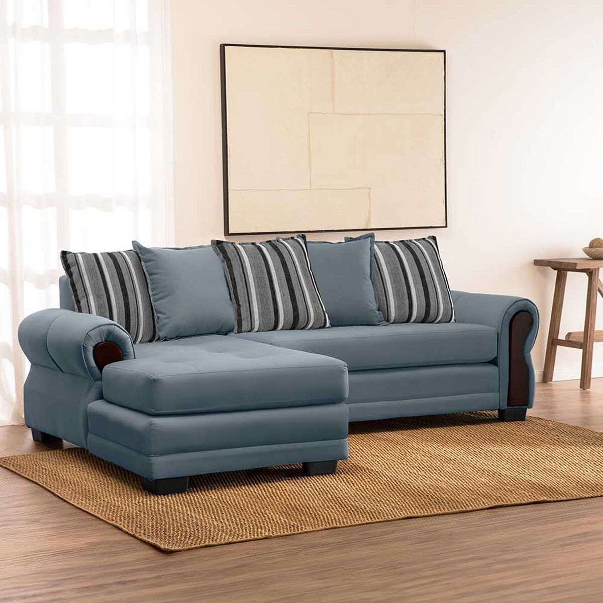 Sof&aacute; Seccional Living Factory Arizona 4 Cuerpos Beige
