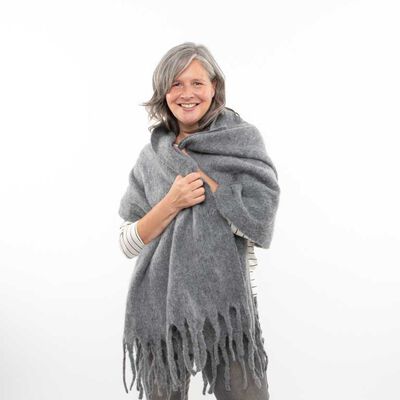 Bufanda Gris Mujer Bside