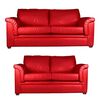 Juego de Living Latam Home Ancona 3 Cuerpos + Sof&aacute; 2 Cuerpos Rojo