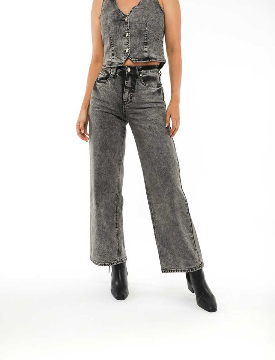Jeans Wide Led Mujer Zibel