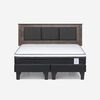 Cama Europea Rosen Base Dividida King New style 6 + Respaldo Rachel Gris