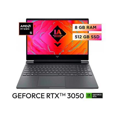Notebook Gamer HP VICTUS 15-fb2002la AMD Ryzen 5 8GB 512GB SSD 15,6" NVIDIA RTX 3050