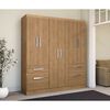 Closet Yardas Liliana 6 Puertas 4 Cajones Nogal