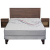Cama Europea Full Threrapedic Más Gris + Set Maderas