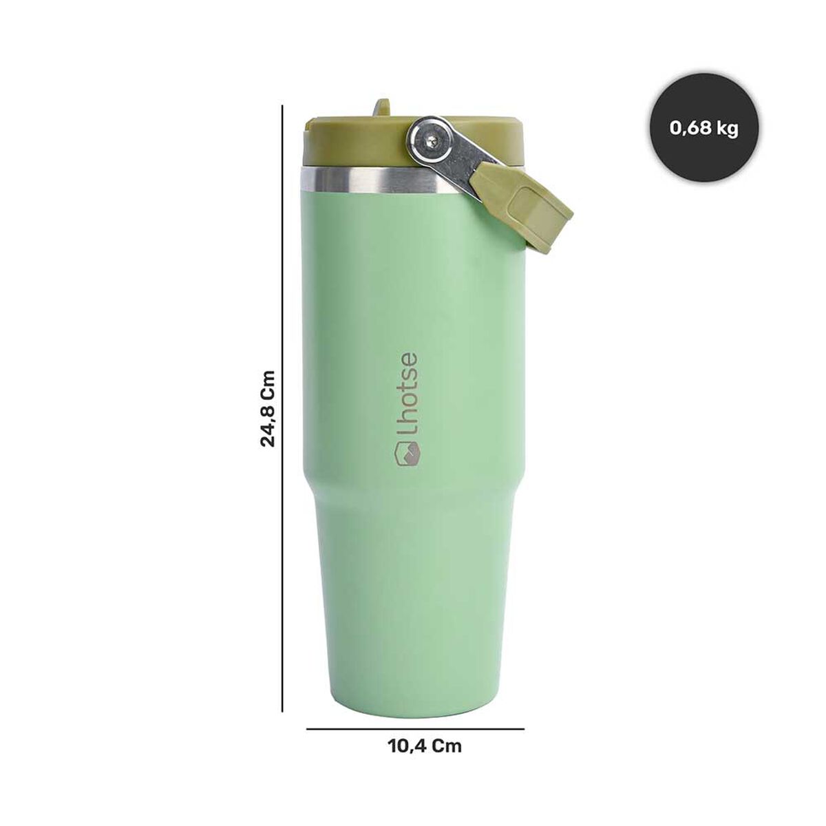 Botella Térmica Insulada Travel Mug 900ml Green Lhotse