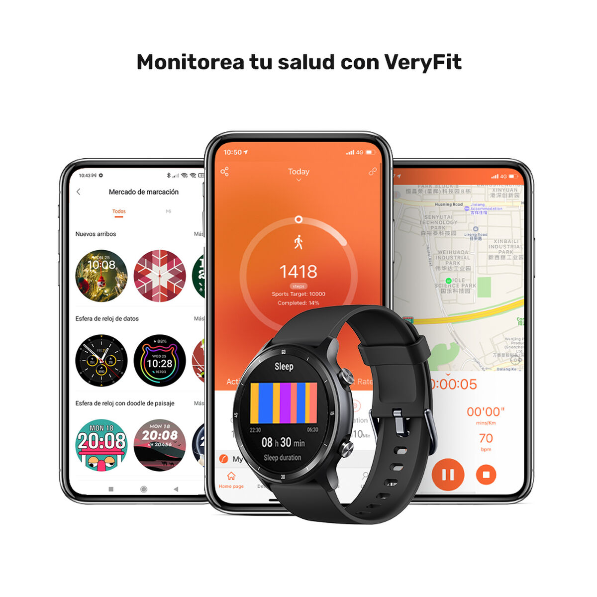 Smartwatch Lhotse Runner 219 1,28" Negro