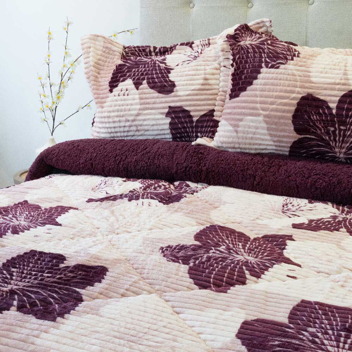 Cubrecama Doral Super King Cotelon Estampado Dise&ntilde;o 6