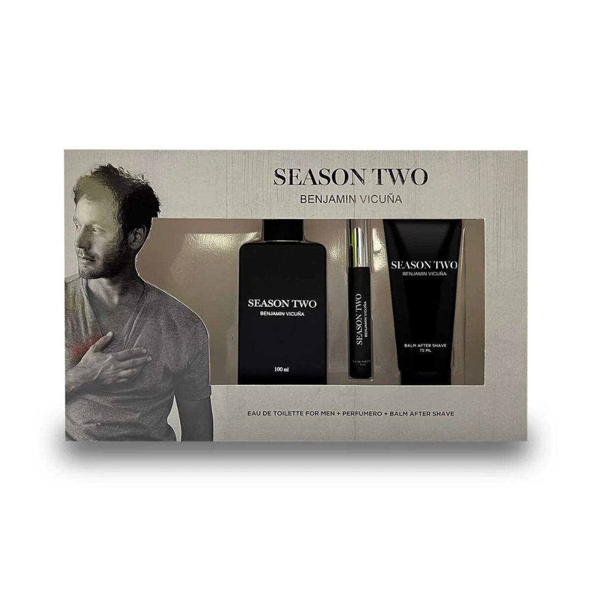 Set Perfume Benjamín Vicuña Season Two EDT 100 ml + After Shave + Perfumero