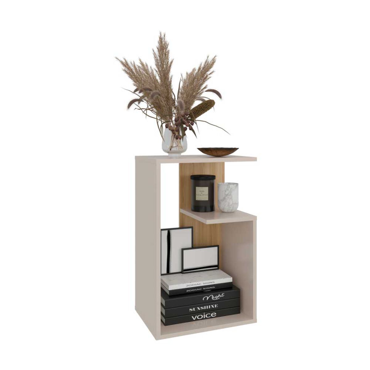Mesa Lateral Tuhome Adel Melamina Capri Y Fresno Europeo&nbsp;