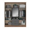 Closet Amuv Closet con Espejo Café Gris