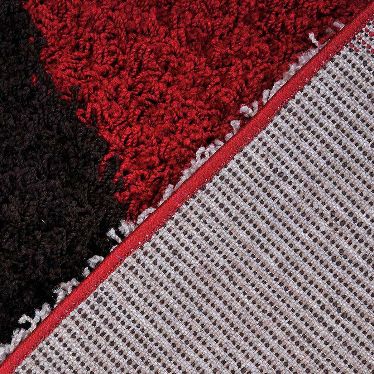 Alfombra Shaggy Roma C&iacute;rculos Rojo 150X220 Cm