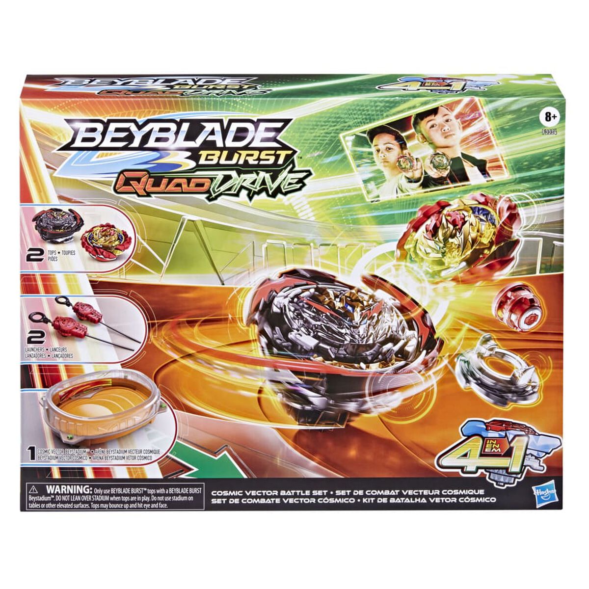 Estadio Beyblade Burst Quad Drive Naranjo