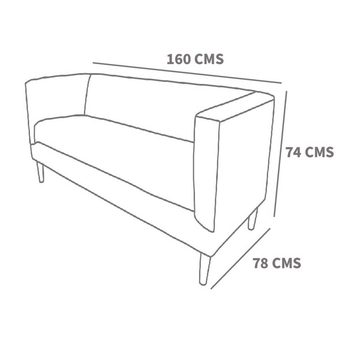 Sof&aacute; Latam Home Brescia 2 Cuerpos Gris Oscuro