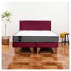 Cama Europea Latam Home Base Dividida 2 Plazas Zen Best Burdeo + Respaldo