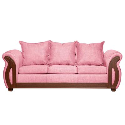 Imagen 2 del producto Juego de Living Ruzam Mobel Isidora Sofá 3 Cuerpos + Dos Sillones 1 Cuerpo Lino Palo Rosa