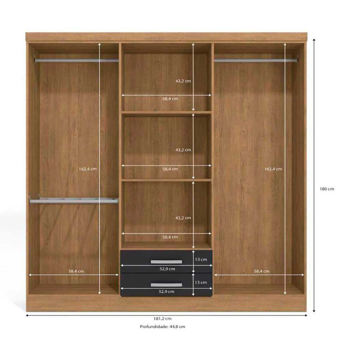 Cl&oacute;set Yardas S446 6 Puertas 2 Cajones