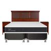 Box Spring CIC Base Dividida 2 Plazas New Ortopedic + Respaldo + 2 Veladores New Torino