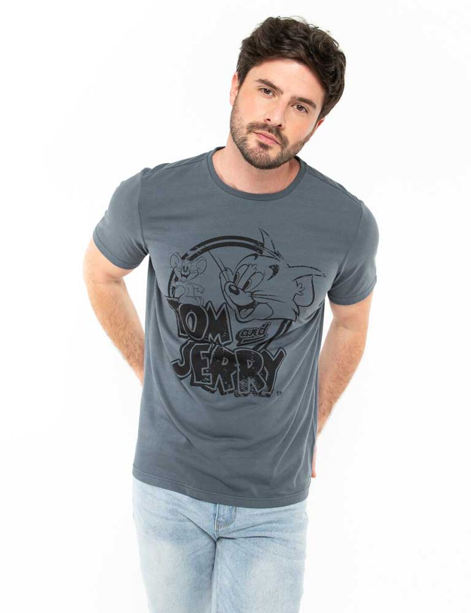 Polera Dibujos Animados Manga Corta Hombre Zibel