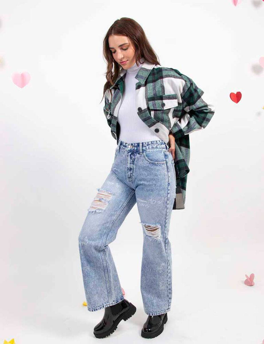 Jeans Recto Mujer Icono