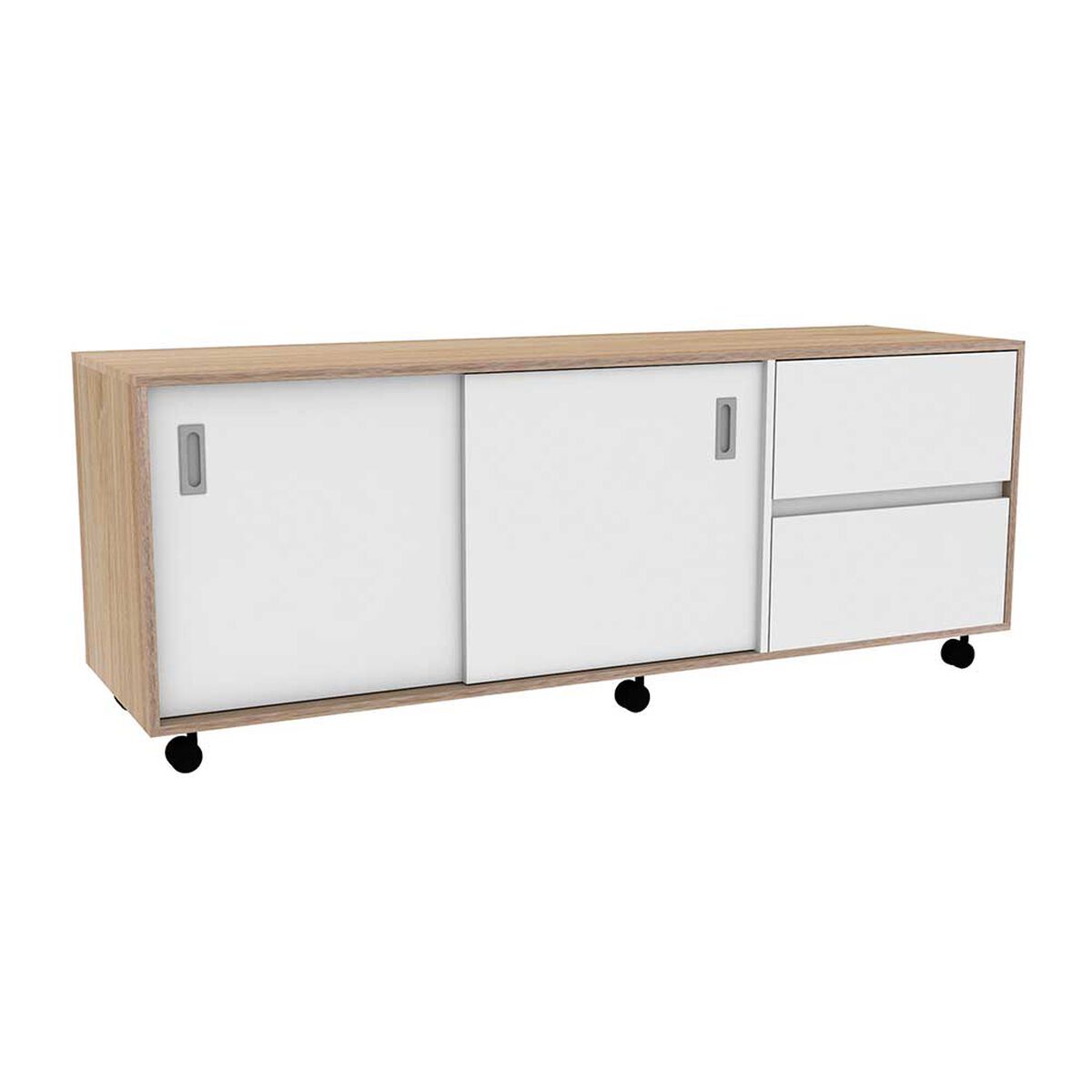 Rack TV CIC Nash Olmo Blanco Hasta 70"