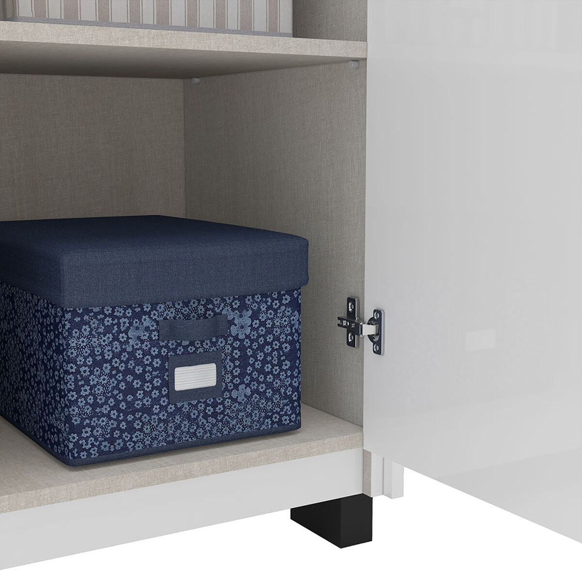 C&oacute;moda Vekkahome Coimbra 4 Cajones 1 Puerta Blanco