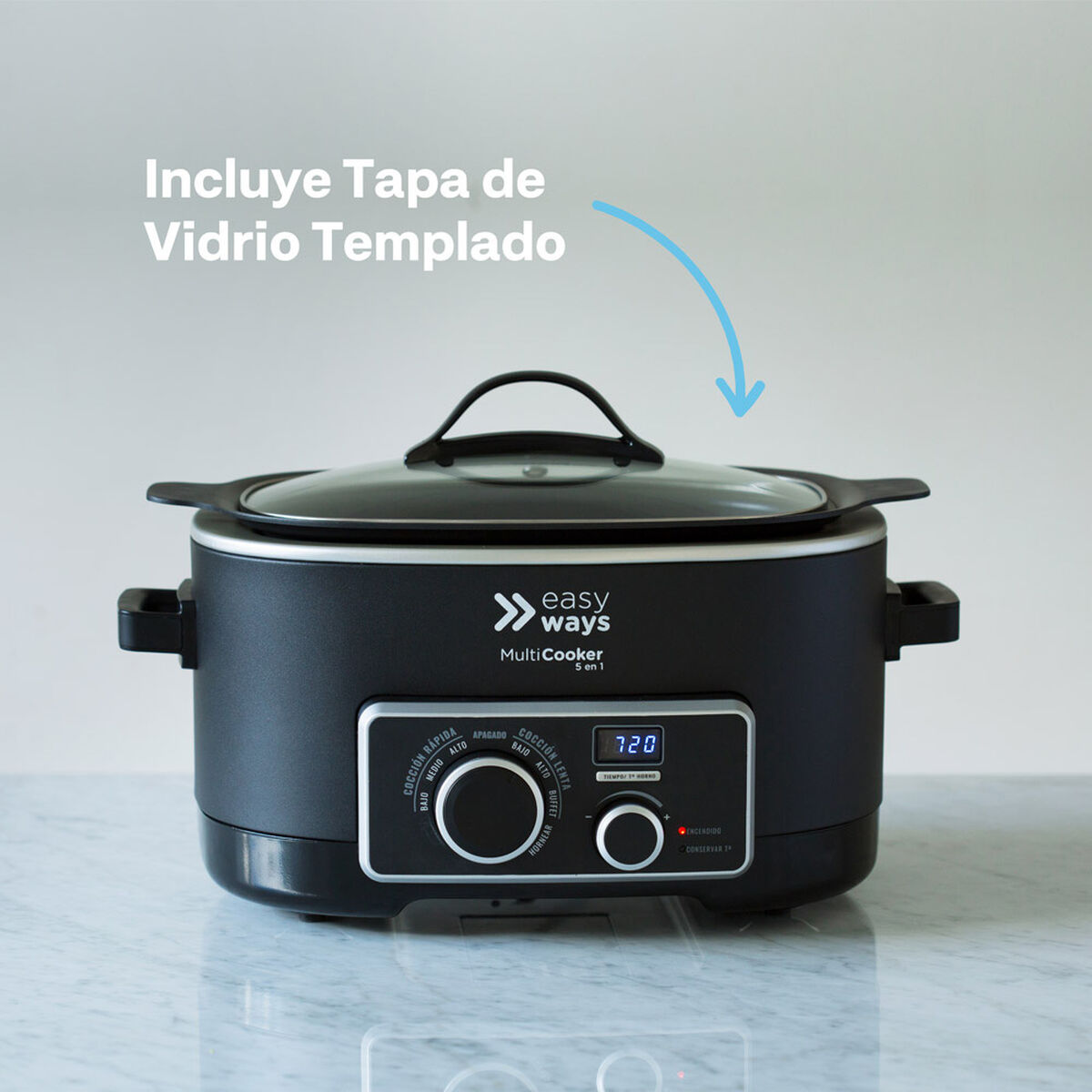 Olla de Cocción EasyWays MultiCooker 5 en 1 5,5 lts.