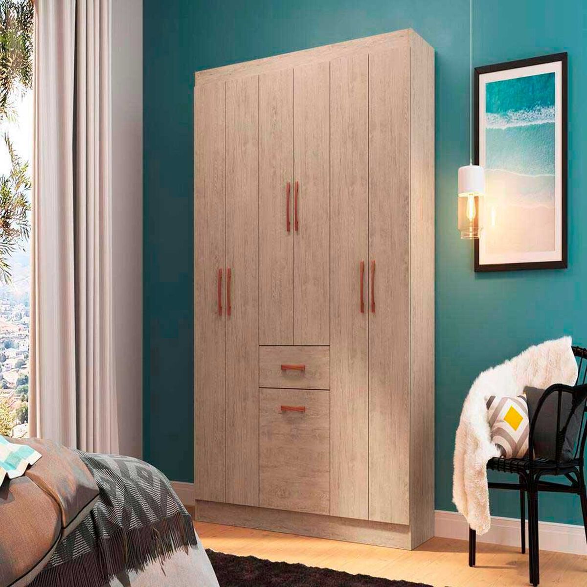 Cl&oacute;set Altavision 5806 6 Puertas 1 Cajones Arena