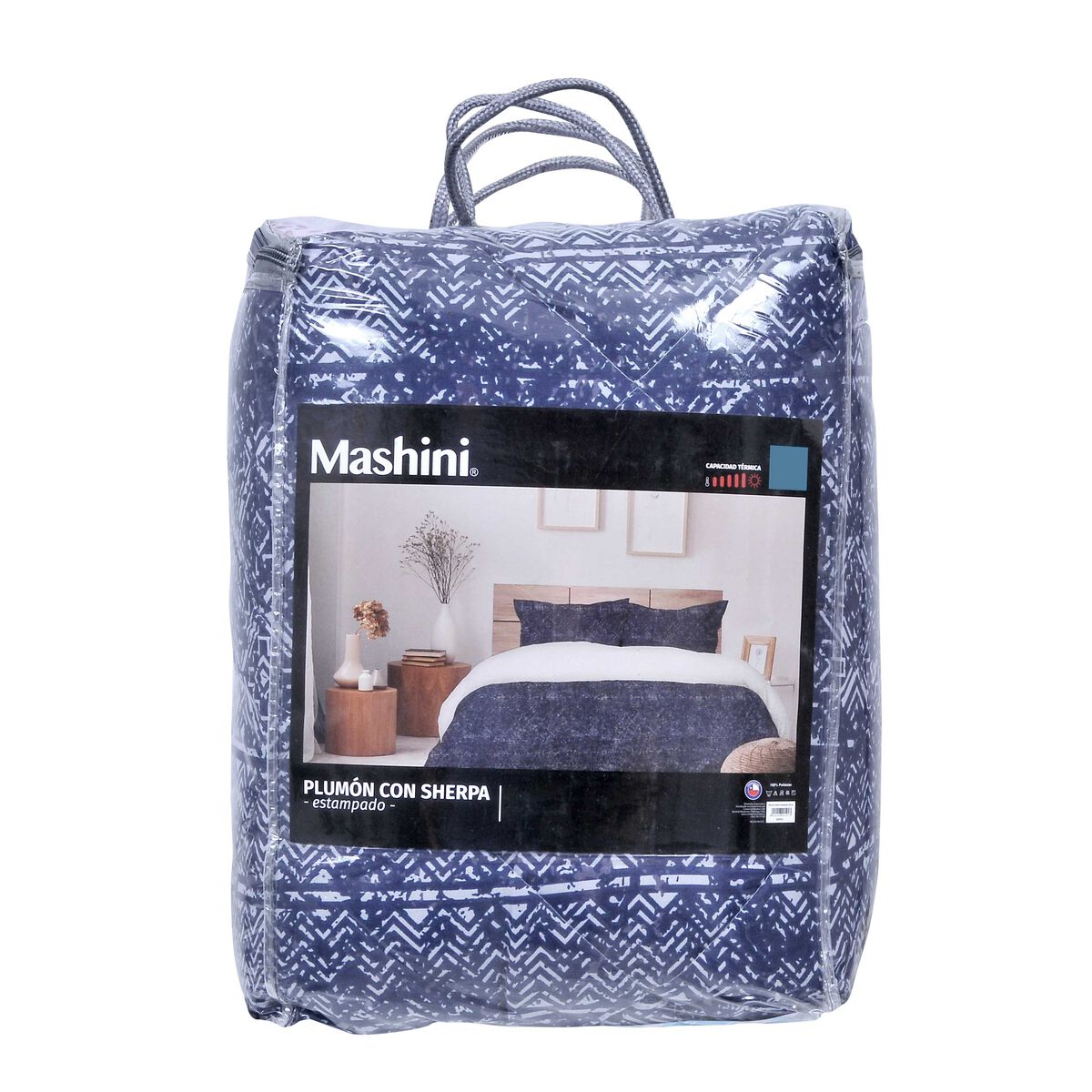 Plumón Microfibra Sherpa Mashini 1,5 Plazas Smoke