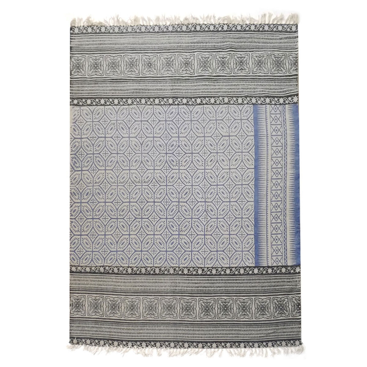 Alfombra Valencia kelim cotton printed 133 x 180 cm