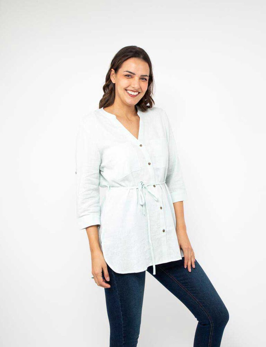 Blusa Lisa Manga 3/4 Mujer Zibel