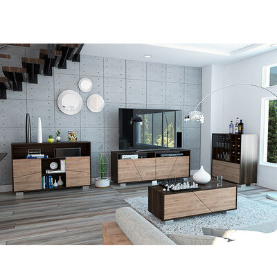 TUHOME Rack TV Hasta 70 + Bar + Arrimo + Mesa de Centro TuHome Fraktal