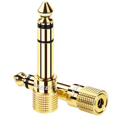 Adaptador Gold Estereo Plug 3.5Mm H/M Plug 6.3Mm Ugreen 20503