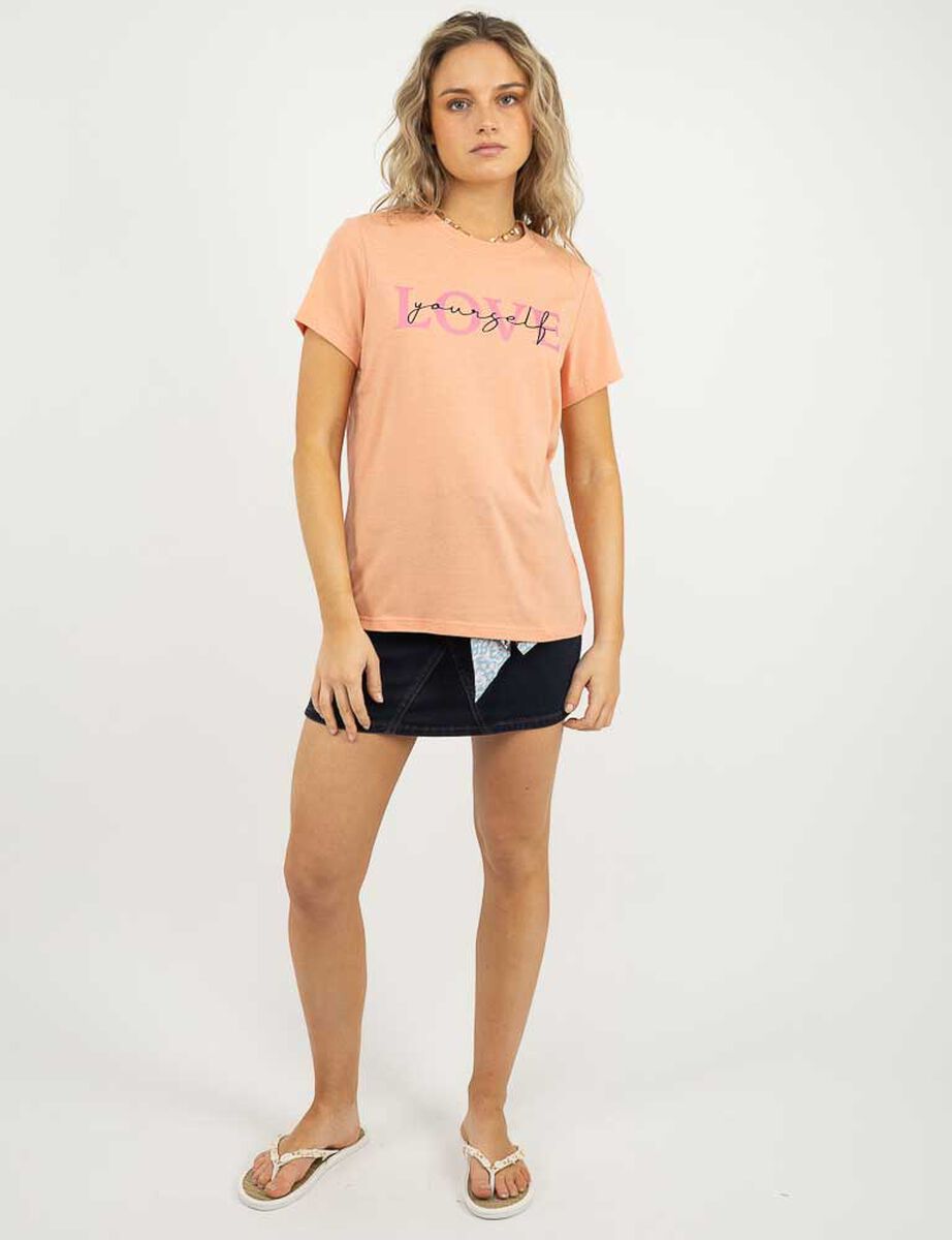 Polera Con Estampado Manga Corta Mujer Icono