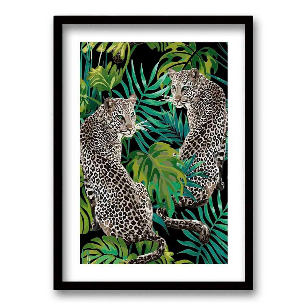 Cuadro Decorativo Retela Dos Tigres 70 x 50 cm