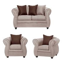 Juego de Living Black Factory Emili 4 Cuerpos Beige