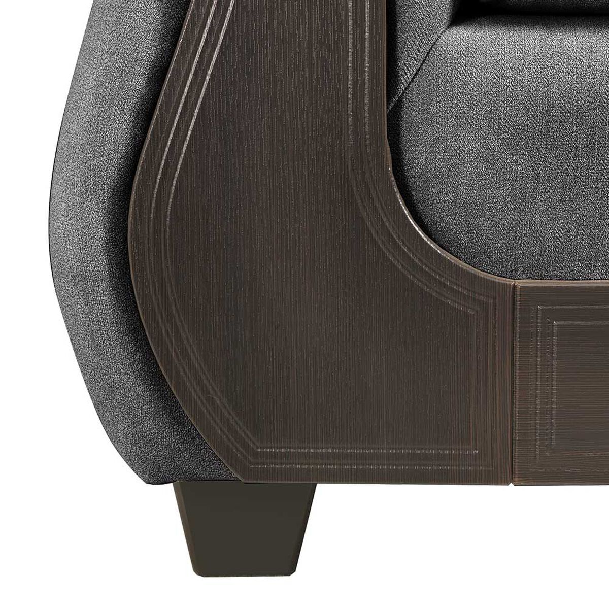 Sofá Innovamuebles Palermo Tela 3 Cuerpos Gris
