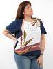 Polera Con Estampado Manga Corta Mujer Extralindas