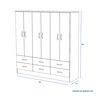 Clóset CIC Maipo Olmo Blanco 6 Puertas 6 Cajones