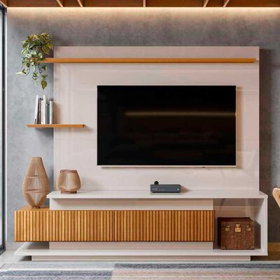 Panel TV Onessta Istambul Off White Perolizado Hasta 75""