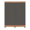 Clóset Vekkahome Roma 6 Puertas 1 Cajón Negro Café